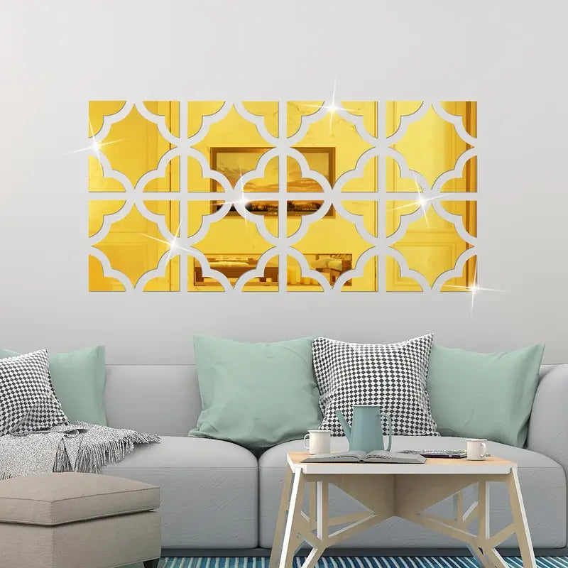 Shatterproof Acrylic Mirror Decorative Stickers