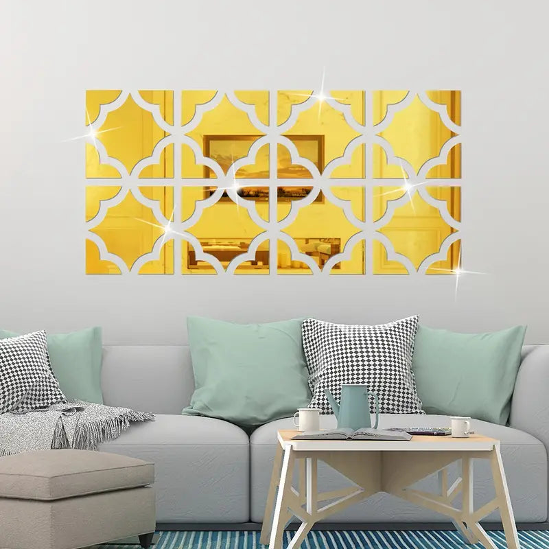 Shatterproof Acrylic Mirror Decorative Stickers