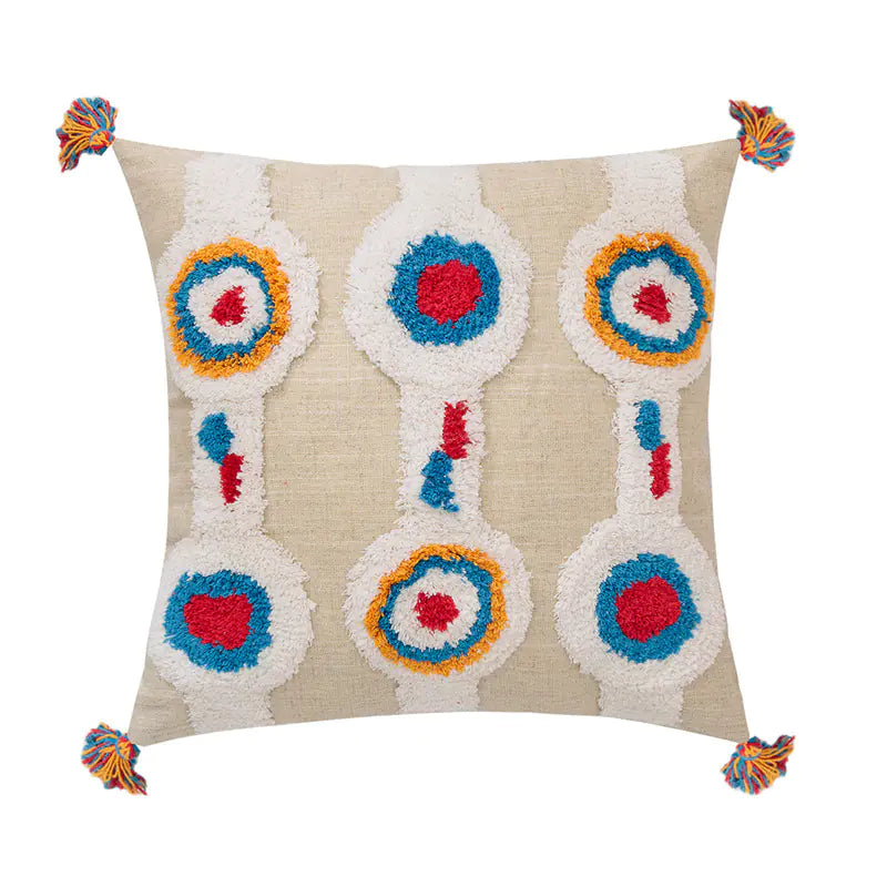 Indian Handcrafted Tassel Pillow Cover