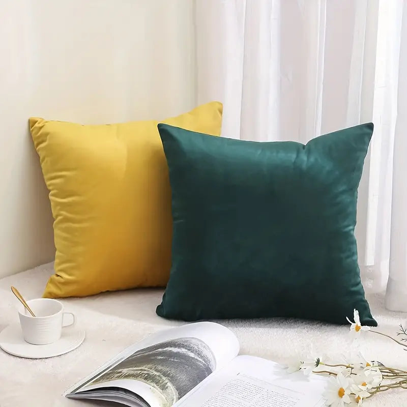 Solid Color Velvet Pillow Cover
