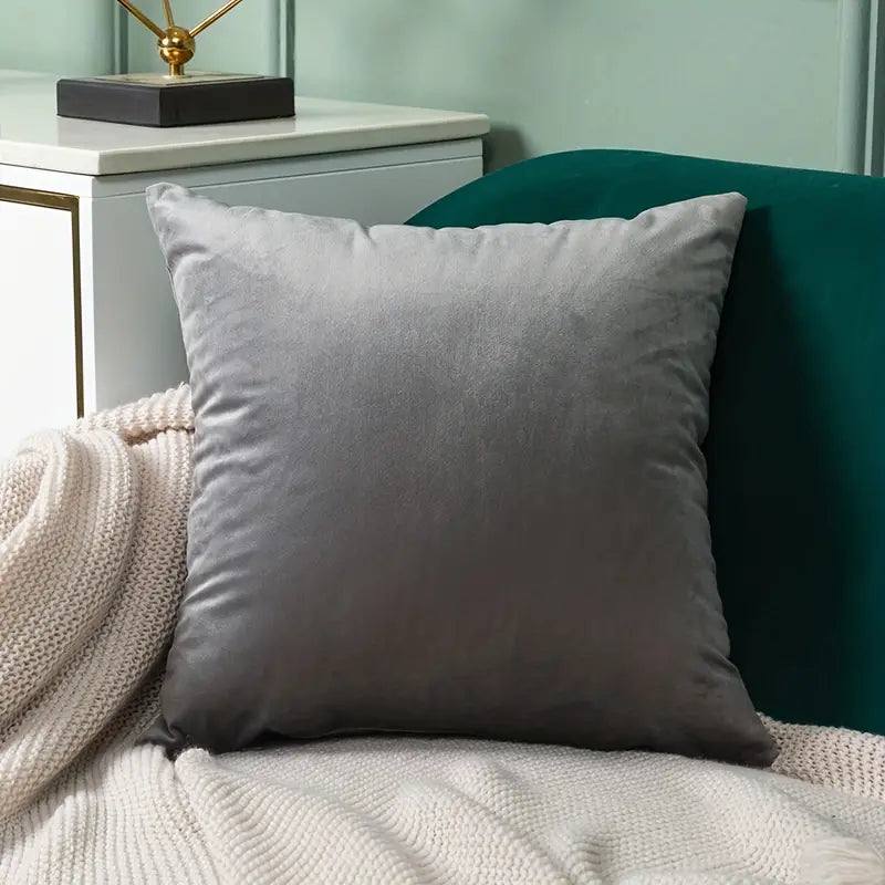 Solid Color Velvet Pillow Cover