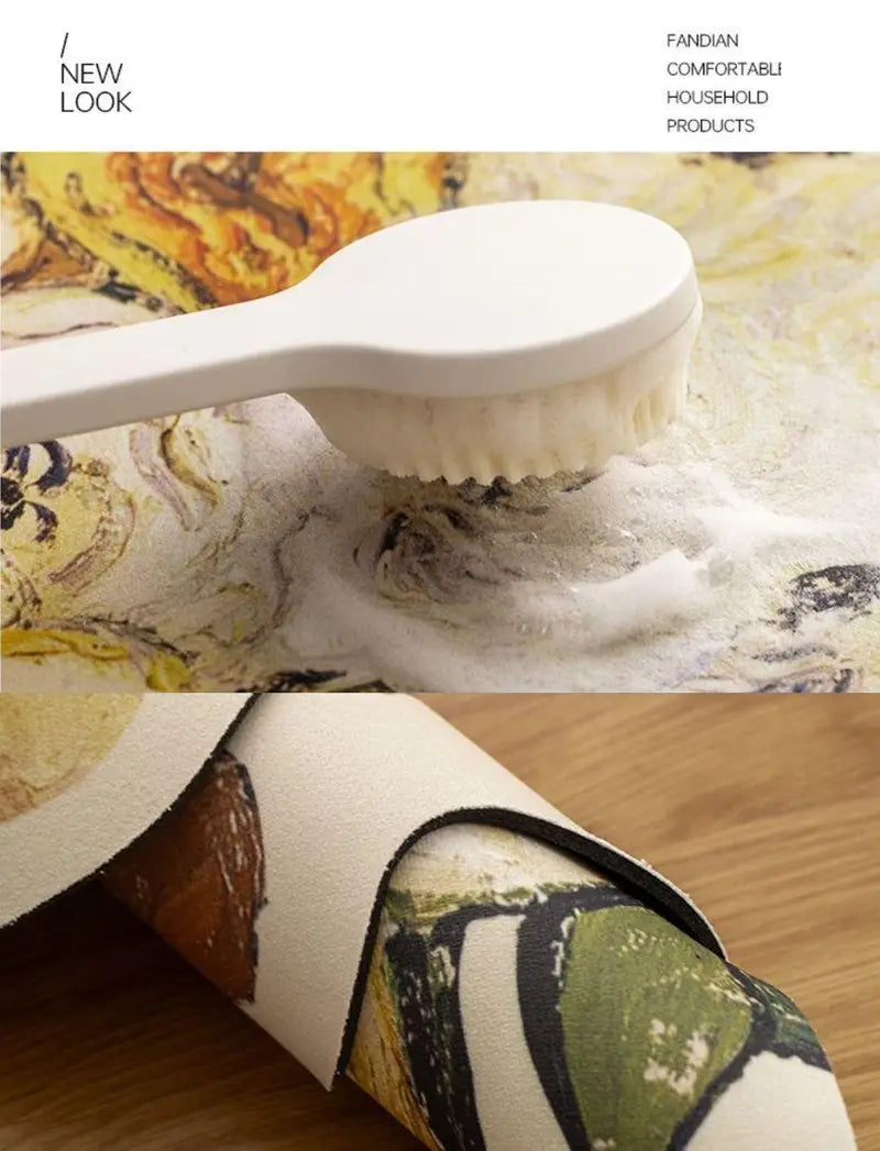 Flower Shaped Floor Mat for Kitchen and Home Decor