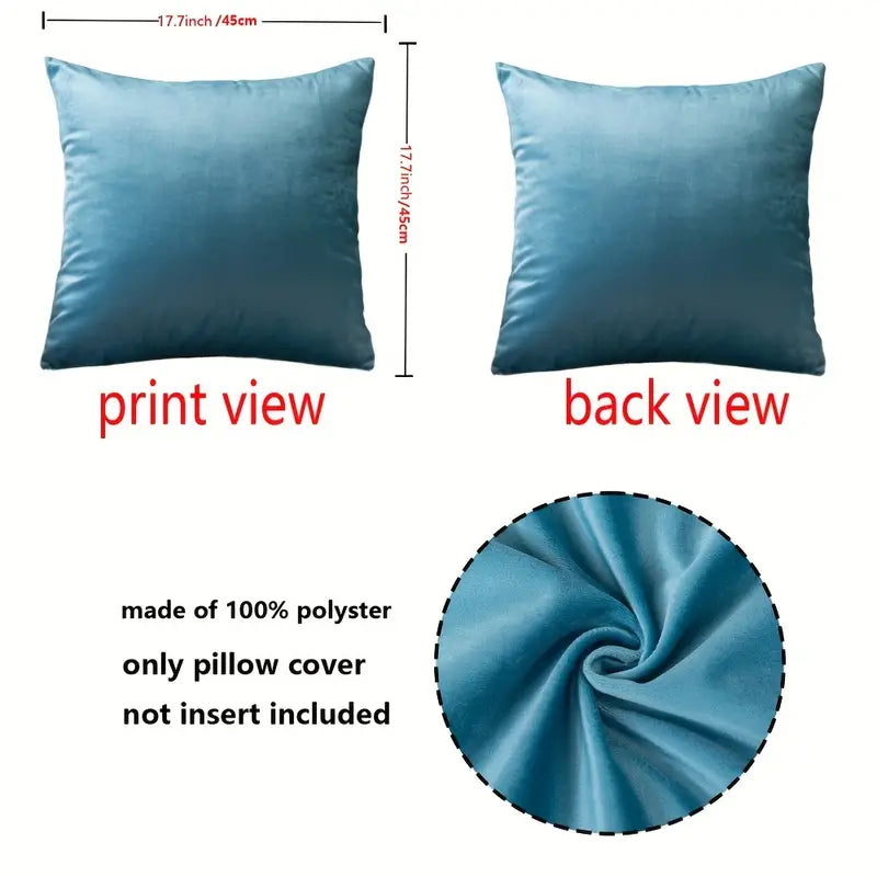 Solid Color Velvet Pillow Cover