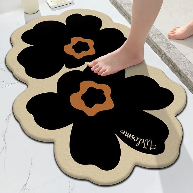 Flower Shaped Floor Mat for Kitchen and Home Decor