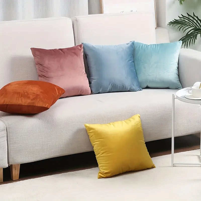 Solid Color Velvet Pillow Cover