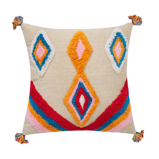 Indian Handcrafted Tassel Pillow Cover