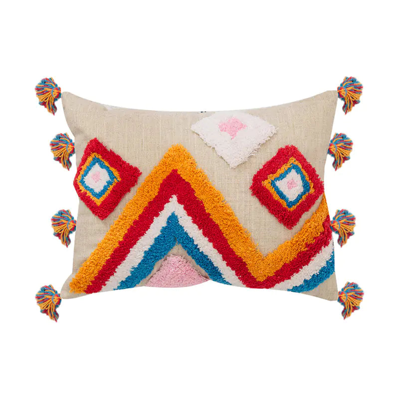 Indian Handcrafted Tassel Pillow Cover