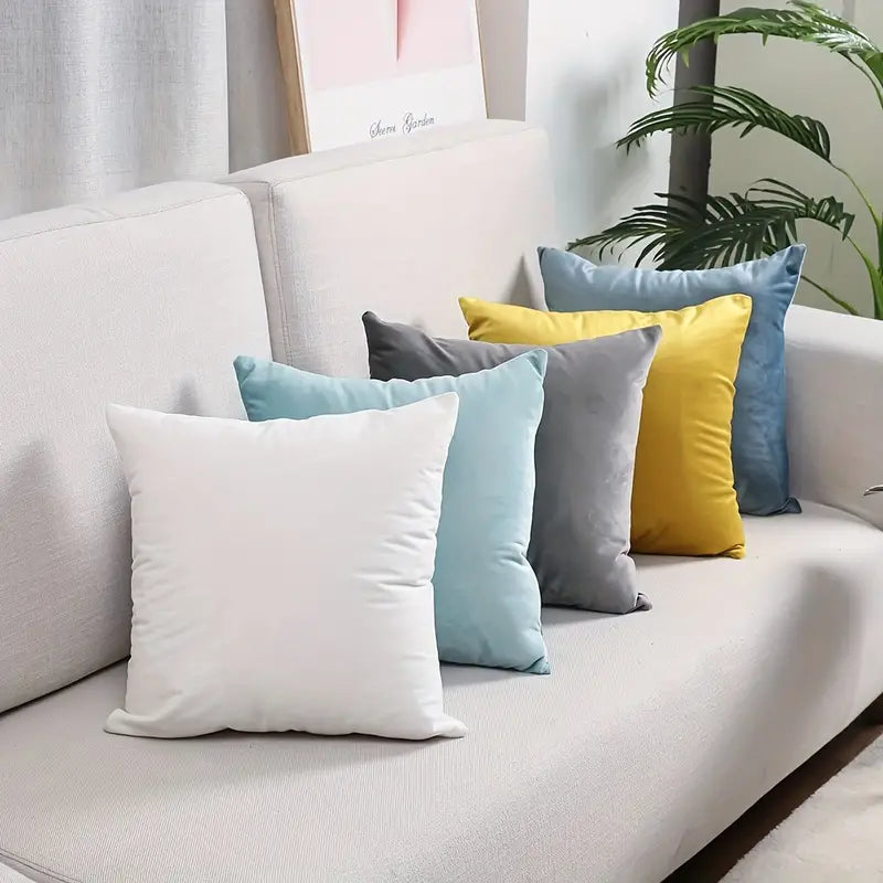 Solid Color Velvet Pillow Cover