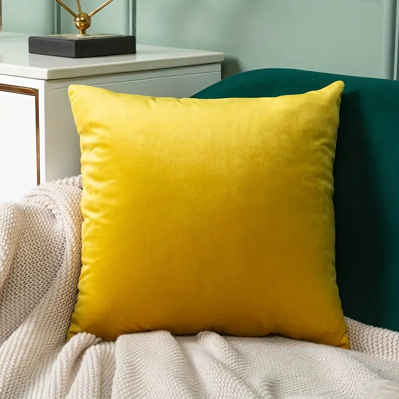 Solid Color Velvet Pillow Cover