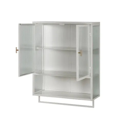 Modern Wall Cabinet with Glass Doors
